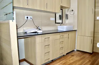 Dental clinic sterilization counter at Root Care Dental Clinic, Sector 49 Gurugram